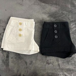 Never worn | Express size 6 black & white low rise sailor shorts sz: 6
